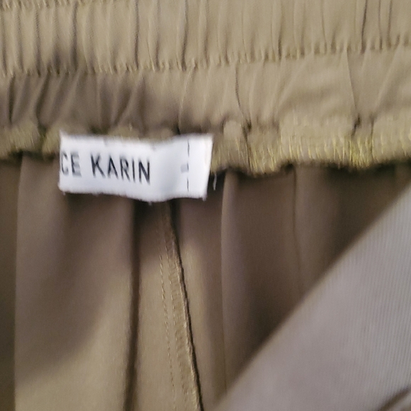 Dainty Grace Karin Khaki Ankle Tie Pants - Picture 4 of 5